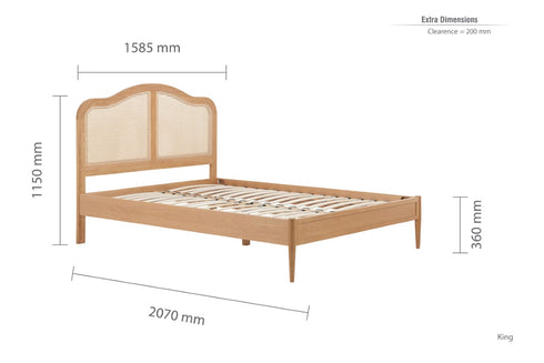 Leonie Rattan Bed